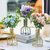 北欧创意玻璃花瓶透明仿真花艺套装水培植物花瓶客厅餐桌饰品摆件(金色试管花器+（2支绣球） 中等)第4张高清大图