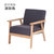 一米色彩 简易沙发 北欧田园布艺双人单人沙发椅小型实木简约日式沙发(紫色 双人位)第5张高清大图