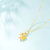 金贝珠宝 足金黄金3D硬金海星珍珠吊坠项链 GYJD383701(海星珍珠项链)第2张高清大图