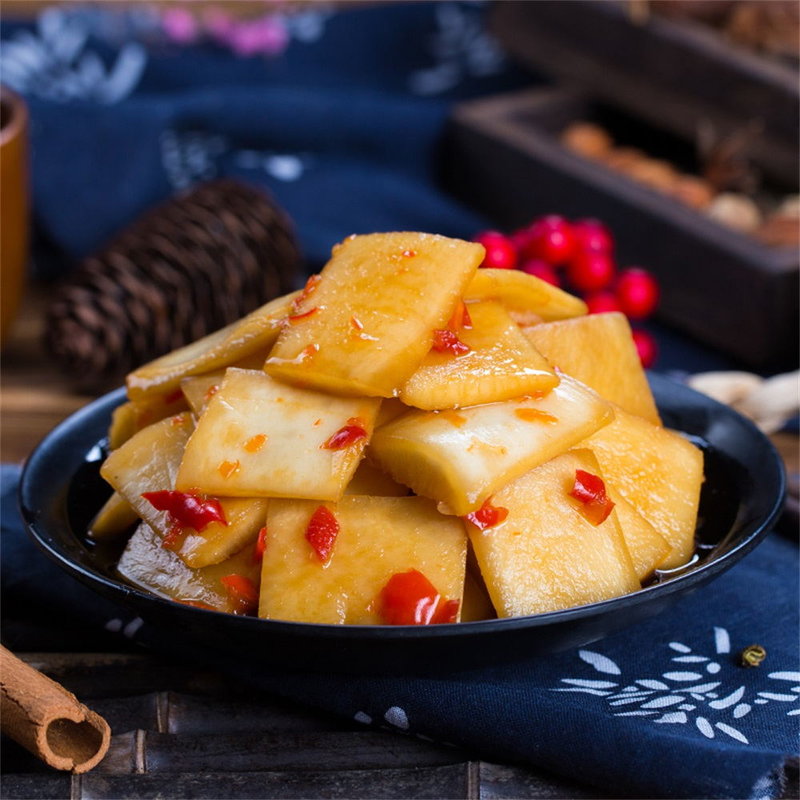 誉福园老坛酸辣萝卜皮2瓶装香辣可口口感脆爽