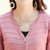 娇维安 韩版春季女装外套 长袖针织衫 修身显瘦针织开衫 女(皮粉色 均码)第3张高清大图