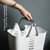 JM塑料带手提浴室杂物收纳筐洗漱篮(白色 2个装)第2张高清大图
