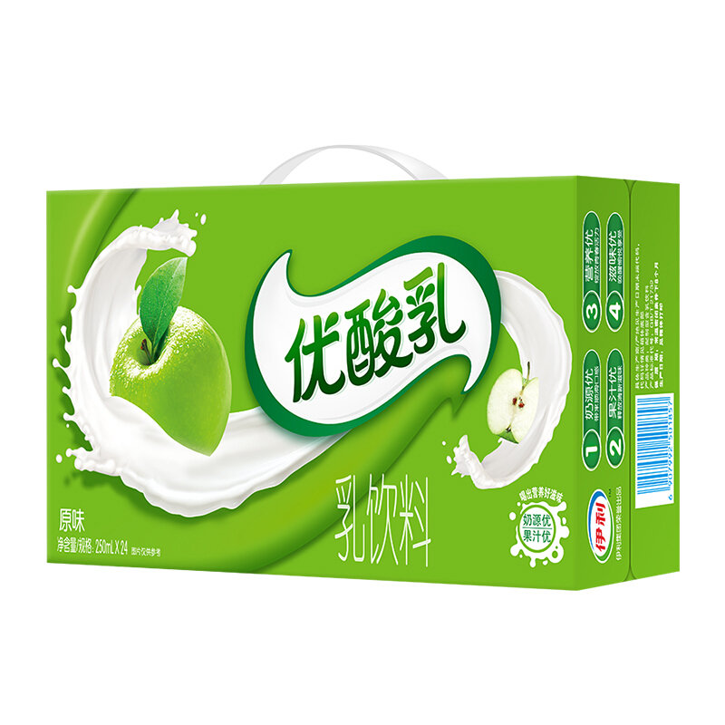伊利优酸乳原味乳饮料250ml24礼盒装