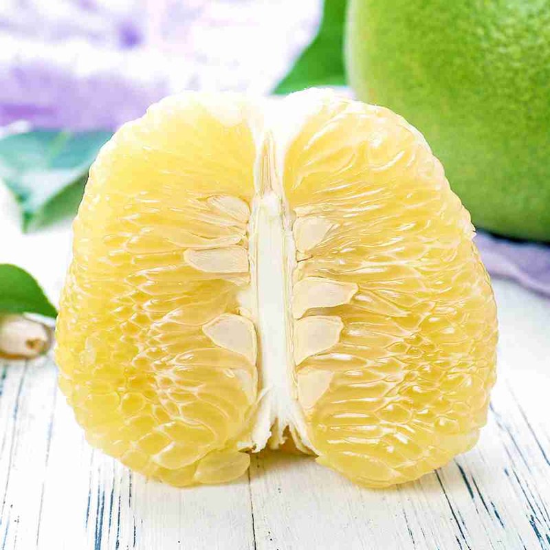 冠町泰国进口青柚白肉青皮蜜柚2个清新甜蜜酸甜爽口