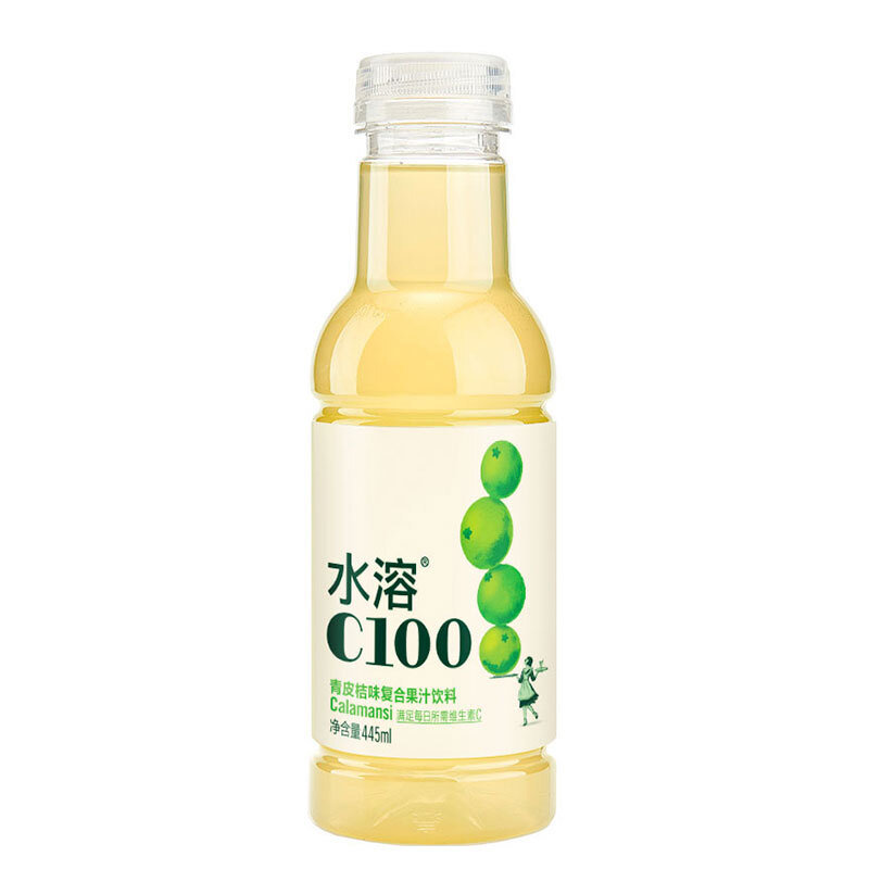 农夫山泉水溶c100青皮桔味445ml15瓶整箱装
