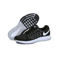 耐克 Nike 6026 登月32代 网布透气时尚 男女鞋休闲运动情侣跑步鞋气垫男女篮球鞋(黑白 41)
