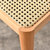 家逸实木方凳家用北欧藤编化妆凳创意凳子现代简约餐凳(默认)第2张高清大图