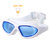 狂神大框成人防雾防水泳镜送鼻夹耳塞套装游泳眼镜套装(白色)第2张高清大图