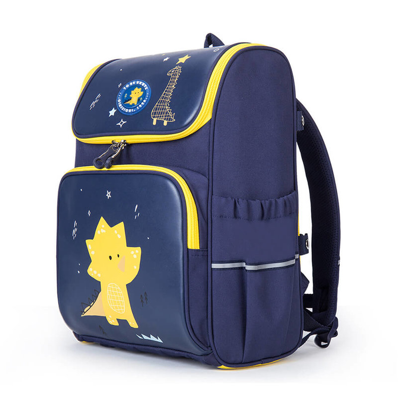 卡拉羊国美好货梦想家系列小学生一体式可打开减负书包织物藏青色一体