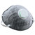 华特8511V防雾霾防pm2.5防臭气活性炭布防异味带气阀男女杯型口罩(灰色 20只)第3张高清大图