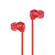 ULDUM U607 魔音面条耳机 入耳式手机线控耳塞 苹果三星小米通用耳机音乐耳机(红色)第2张高清大图