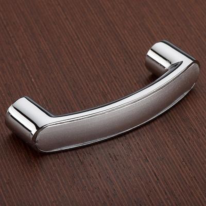 伊可夫拉手亚光铬白橱柜门抽屉拉手现代款式拉手铬白128mm