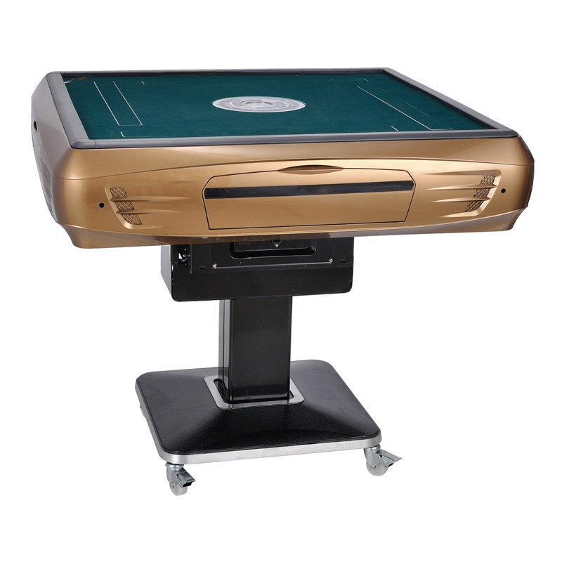 上岛 翡翠王自动麻将机 电动麻将桌(咖啡金折叠脚)上岛4棋牌麻将