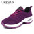 CaldiceKris（中国CK）新款飞织厚底轻便百搭女鞋CK-X1667(蓝色 35)第4张高清大图
