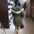 安都2013新款韩版大毛领中长款棉服女冬装工装外套棉衣9358207(军绿 L)第2张高清大图