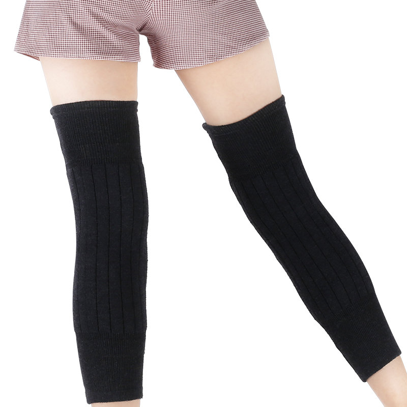 乾越仿羊绒护膝盖套保暖女男老寒腿老人专用防寒关节冬季炎运动黑