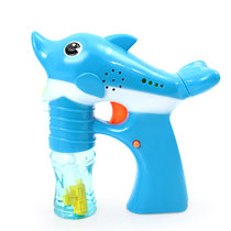 爱亲亲 儿童泡泡枪玩具电动全自动音乐不漏水手动海豚泡泡机泡泡水无毒(蓝色)