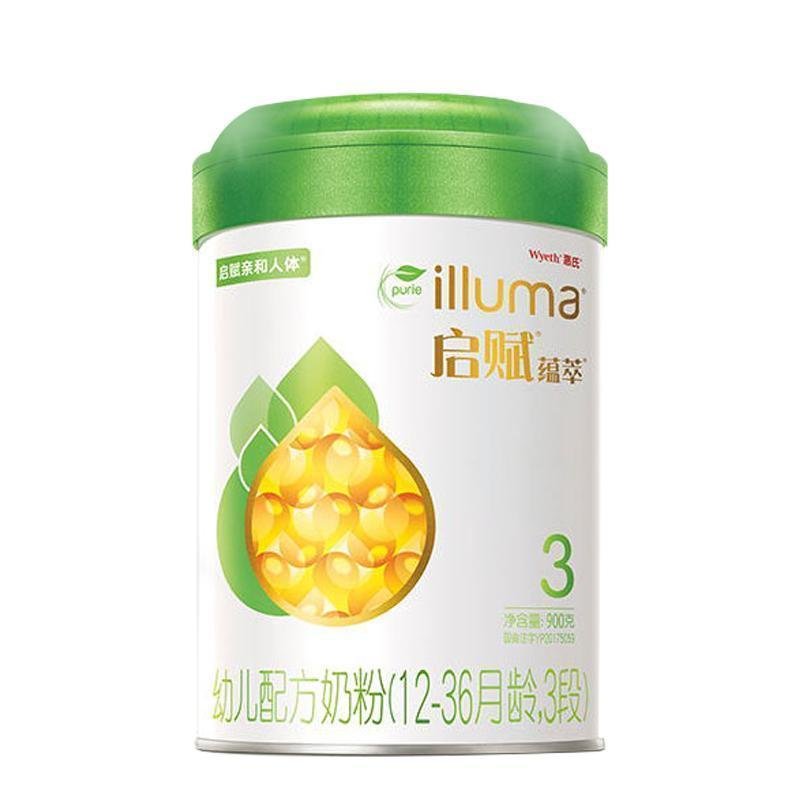 赠品装惠氏wyeth有机奶粉启赋3段1236月幼儿配方900克6罐