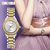 时刻美女士时尚水钻石英手表防水简约商务时装表潮流个性腕表女表(玫瑰金色)第5张高清大图