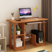 匠林家私书桌板式电脑桌书架组合桌子(红栗子木 90cm)