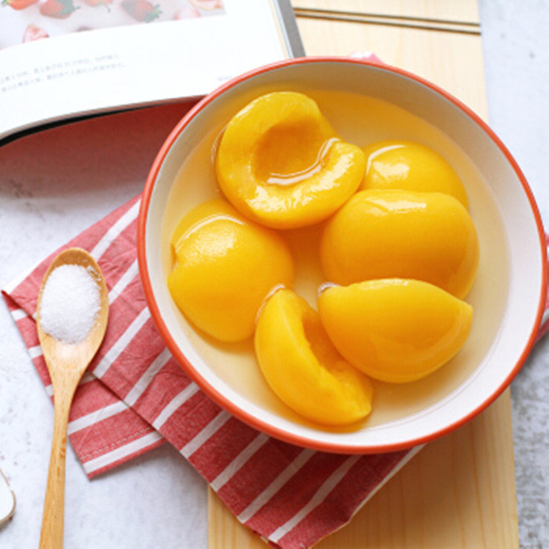 林家铺子林家铺子冰糖蒸制黄桃罐头200g3儿童罐头水果整箱桃罐头