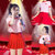 学生啦啦操服装明星同款男女运动会开幕足球宝贝团体拉拉队表演服(粉短袖+红裙子 XXL)第3张高清大图
