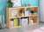 儿童两层松木书柜实木自由组合书柜书架玩具柜置物柜格子小柜(清漆松木70宽*70高*24深)第4张高清大图