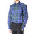 Burberry男士深蓝色经典格纹棉质长袖衬衫 3983542XL码深蓝色 时尚百搭第4张高清大图