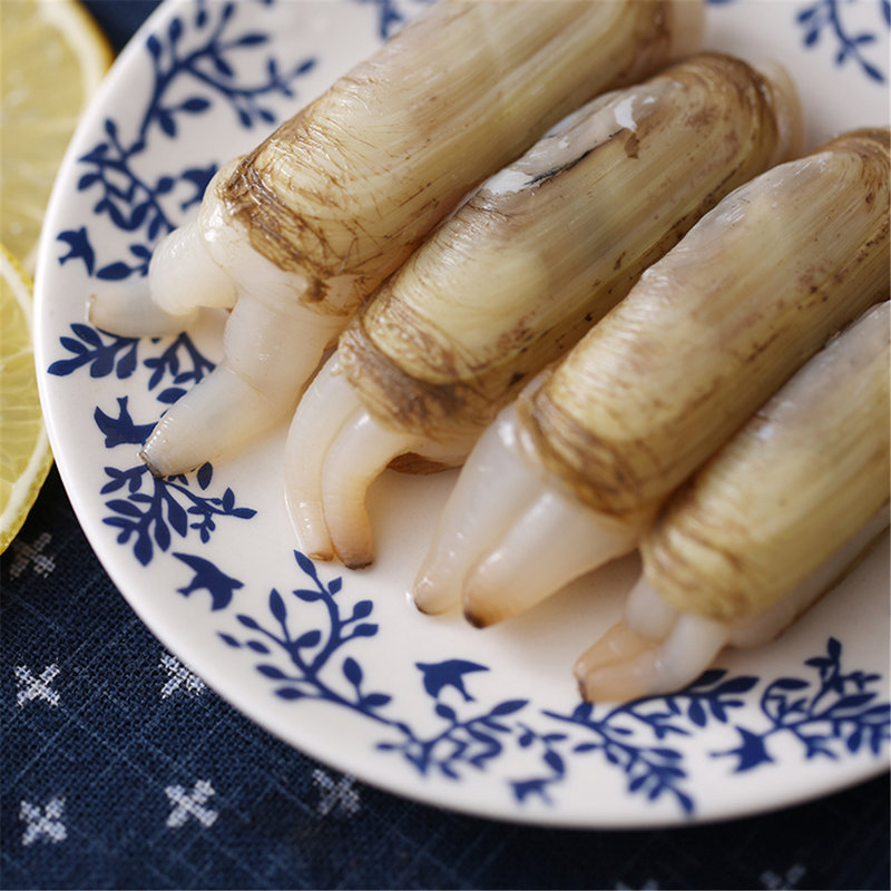 味库海鲜江苏连云港双头蛏子3040头斤约1kg约1000g