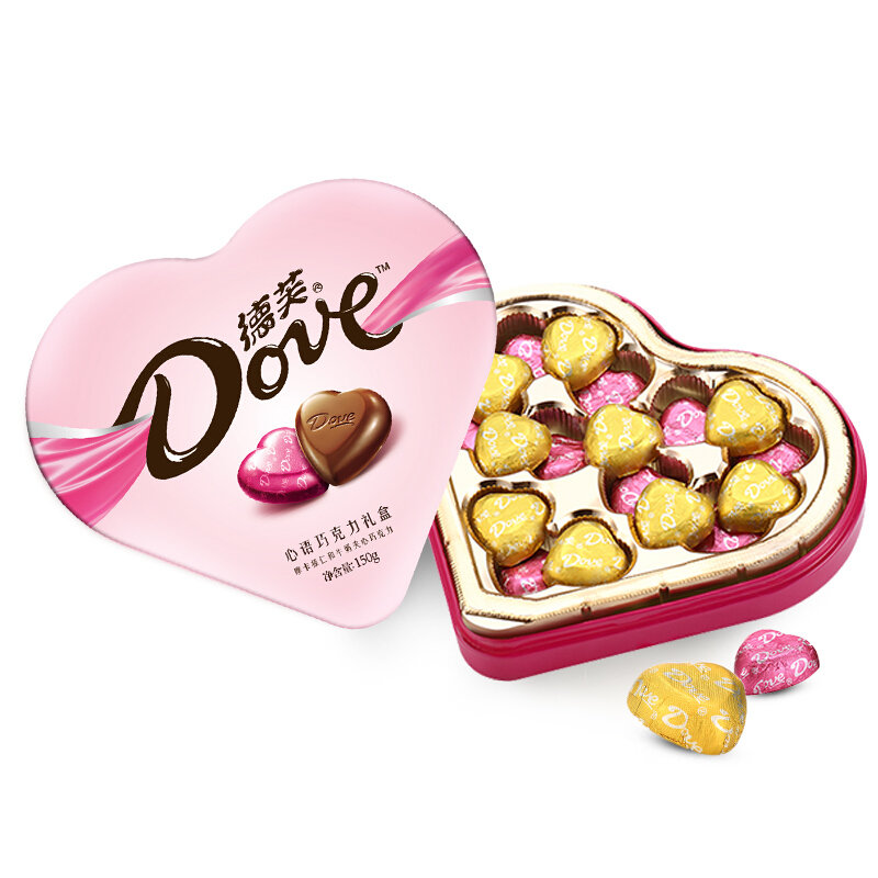 德芙心语巧克力礼盒150g送女友送闺蜜零食本产品不含礼品袋新旧包装