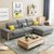 古宜 G232布艺沙发 北欧风格客厅整装家具现代简约组合日式沙发可拆洗(双人位+单人位+贵妃位3.6米)第3张高清大图