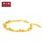 周大福珠宝首饰串珠叠链足金黄金手链（计价工费168）F167447第3张高清大图