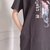 la vie lente【国美好货】女式中国风印画长款T恤S码黑 舒适第3张高清大图