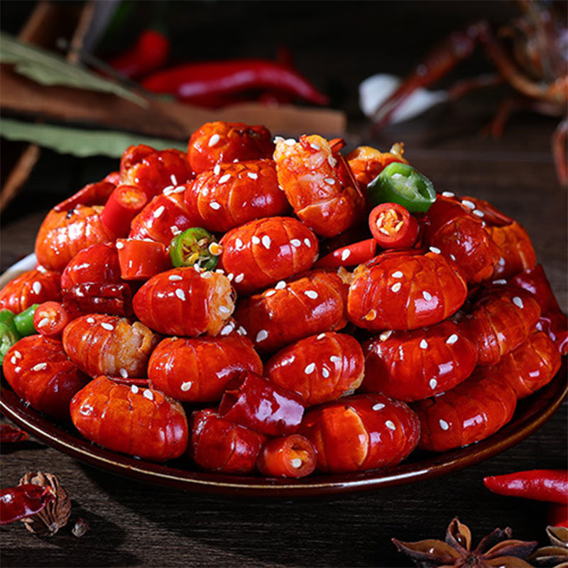 麻辣香辣十三香蒜泥龙虾尾250g6盒3盒1盒即食熟食网红零食龙虾尾网红