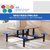 DF食堂餐桌椅组合DF-Y007不锈钢连体桌面 4人(默认)第2张高清大图