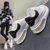 2022年春季新款小白鞋女韩版麦昆鞋气垫女鞋时尚潮流鞋子M001(亮尾白彩 38)第2张高清大图