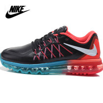 耐克男子跑步鞋Nike max90全掌气垫情侣款飞线女鞋皮面休闲运动鞋(黑红皮面)