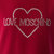LOVE MOSCHINO棉质心形logo图案时尚修身圆领短袖连衣裙1958-P3240红色 时尚百搭第5张高清大图