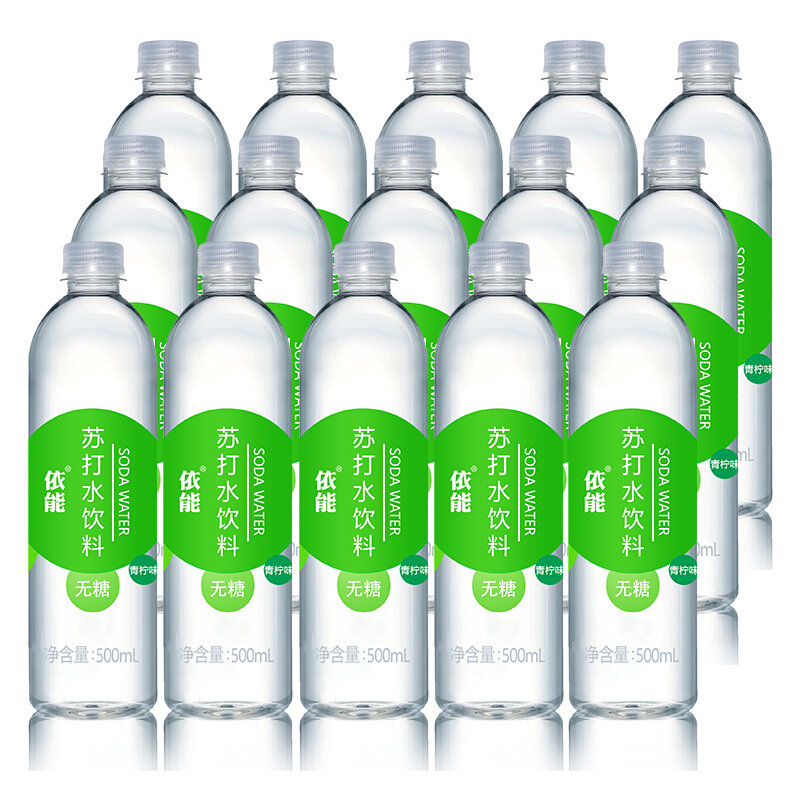 依能青柠味无糖无汽弱碱苏打水饮料500ml15国美超市甄选