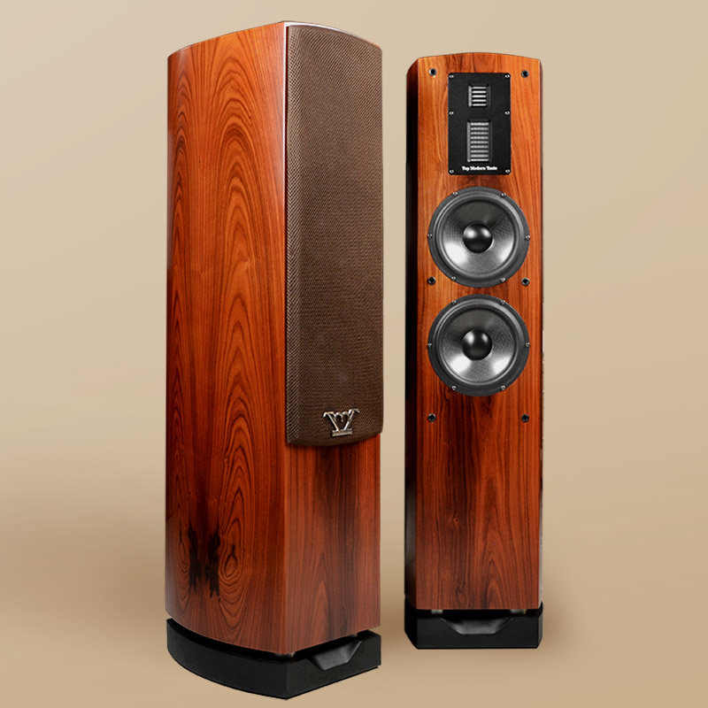 tmt高保真hifi发烧四分频五单元原木皮家用落地式音箱20无源音响默认
