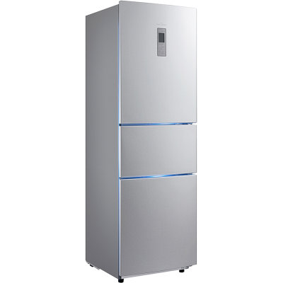 美的(Midea) BCD-215TZM(E) 215升 三门冰箱 APP智能控制 闪白银