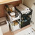 SKYMI抽屉下水槽置物架多层推拉架家用收纳架厨房储物架金属置物架(黑色 大号)第3张高清大图