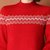 金兔冬季新款女式针织衫半领保暖舒适亲肤毛衣 JX02824301-L码红 宽松舒适百搭第4张高清大图