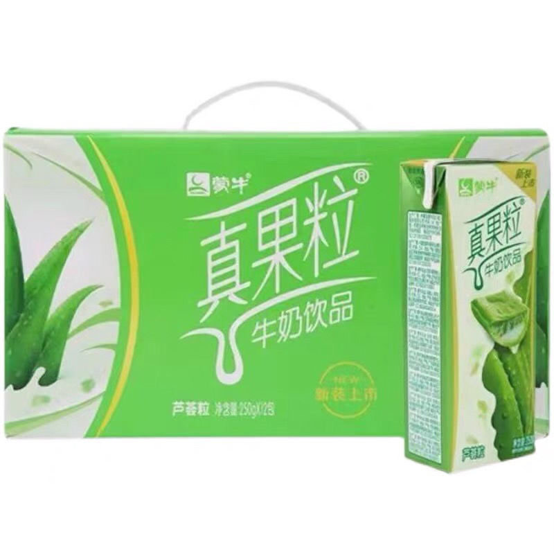 6月产蒙牛真果粒蓝莓草莓黄桃芦荟椰果口味随机发250g12口味随机