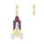 apm MONACO女士黄色银耳环AE10557MY 时尚百搭第11张高清大图