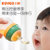 日康米糊勺婴儿硅胶软勺奶瓶挤压式宝宝辅食勺子米粉喂食器工具 （RK-C4004(黄绿两色（加小熊牙胶）)第5张高清大图