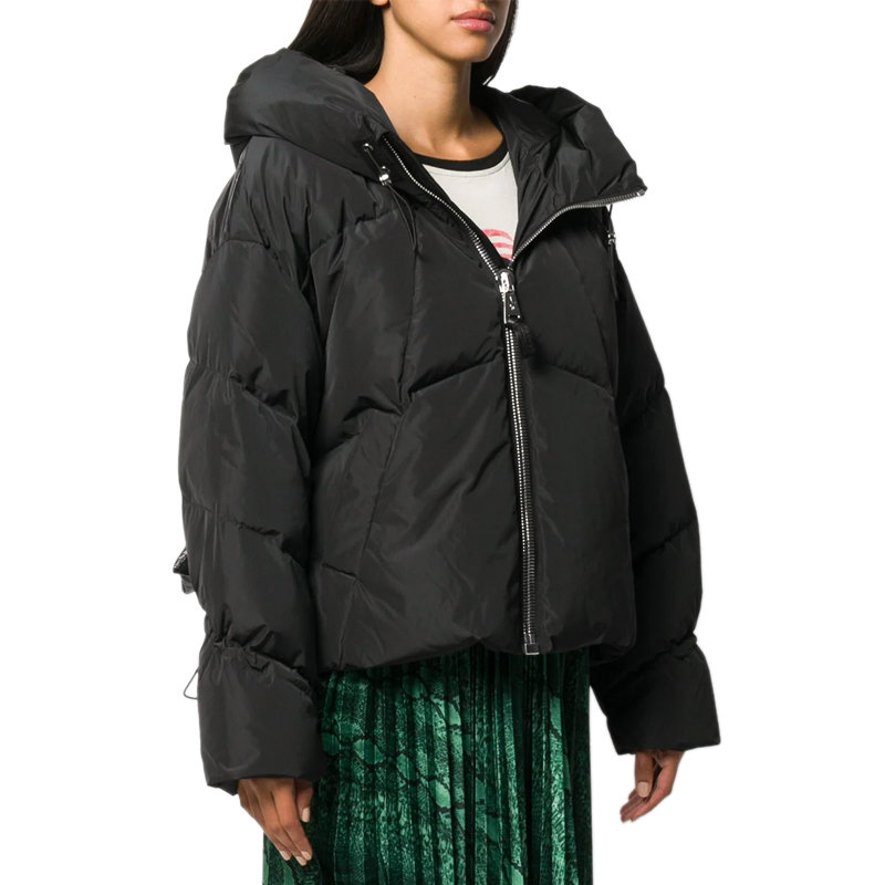 nicolebenisti女士黑色假两层羽绒服nlj37500nb0046xs黑时尚百搭