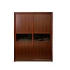 御品工匠 乌金木色 中式实木家具 大衣柜 滑动门衣柜 K0216