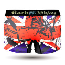 DarkShiny 低调奢华涤纶 英国国旗配色 男式平角内裤「MOSF11」(花色 S)