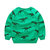 贝壳元素宝宝卡通卫衣 秋款新款男童童装儿童圆领套头上衣外套wt8872(130 绿色恐龙)第2张高清大图